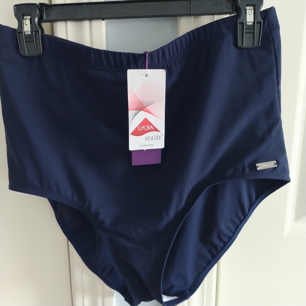 Lascana Navy High Waisted Brief Swim Bottom 12